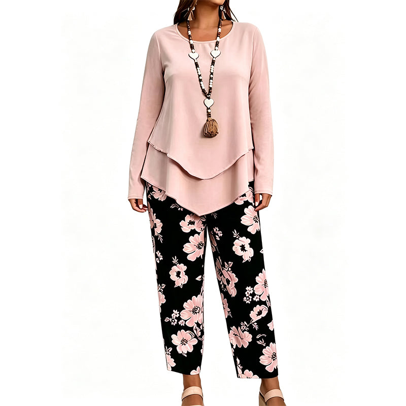⌛Zeitlich begrenztes Angebot – Zweiteiliges Freizeit-Set für Damen (Oberteil und Hose)