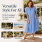 Midi-Kleid mit V-Ausschnitt, Knopfleiste und mehrlagigen Details für Damen