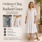 Midi-Kleid mit V-Ausschnitt, Knopfleiste und mehrlagigen Details für Damen