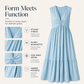 ✨🛍️Neu eingetroffen – Plisseekleid mit V-Ausschnitt und Seitentaschen – Leicht und luftig, ideal für Strandspaziergänge oder einen Brunch 🍃