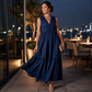 ✨🛍️Neu eingetroffen – Plisseekleid mit V-Ausschnitt und Seitentaschen – Leicht und luftig, ideal für Strandspaziergänge oder einen Brunch 🍃
