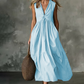 ✨🛍️Neu eingetroffen – Plisseekleid mit V-Ausschnitt und Seitentaschen – Leicht und luftig, ideal für Strandspaziergänge oder einen Brunch 🍃