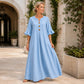 📢📢50%Rabatt!!!👗⭐ Top-bewertet – Maxikleid für Damen mit V-Ausschnitt und Rüschenärmeln