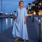 📢📢50%Rabatt!!!👗⭐ Top-bewertet – Maxikleid für Damen mit V-Ausschnitt und Rüschenärmeln