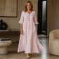 📢📢50%Rabatt!!!👗⭐ Top-bewertet – Maxikleid für Damen mit V-Ausschnitt und Rüschenärmeln