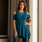 Damen Cold-Shoulder-Criss-Cross-Oberteil
