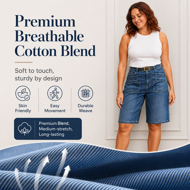 Klassische, kurz geschnittene Jeans mit geradem Bein für Damen