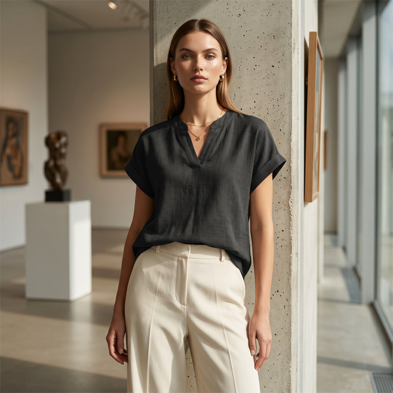 👚Damen Sommer V-Ausschnitt Oberteil✨