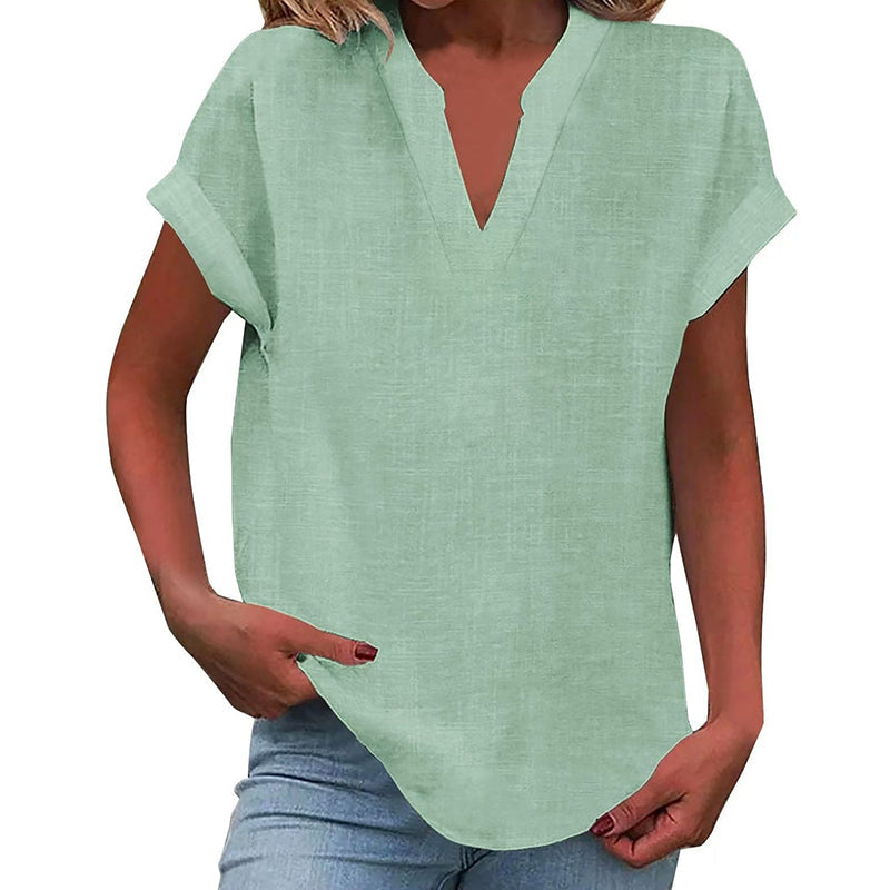 👚Damen Sommer V-Ausschnitt Oberteil✨