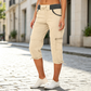 Hoch taillierte Cargo-Caprihosen für Damen