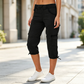 Hoch taillierte Cargo-Caprihosen für Damen