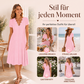 👗Top-Empfehlung - V-Ausschnitt Lochstickerei-Kleid mit Muschelsaum – Leicht & Romantisch für Gartenpartys oder Brunch 🌿