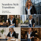 50% RABATT! ⭐ Eleganter Damenmantel aus Denim mit geripptem Strick-Einsatz