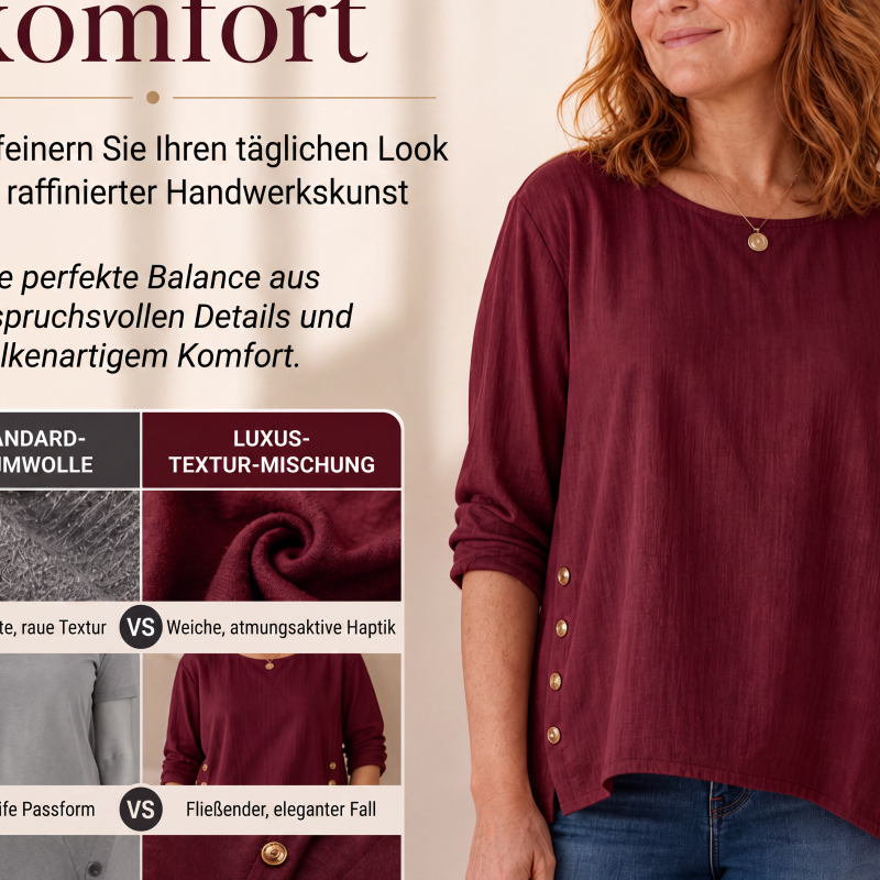 ✨🛍️Neu eingetroffen – Leinen-Oberteil mit lockerer Passform – Luftiger Komfort und klassischer Stil für lässige Tage 🍃