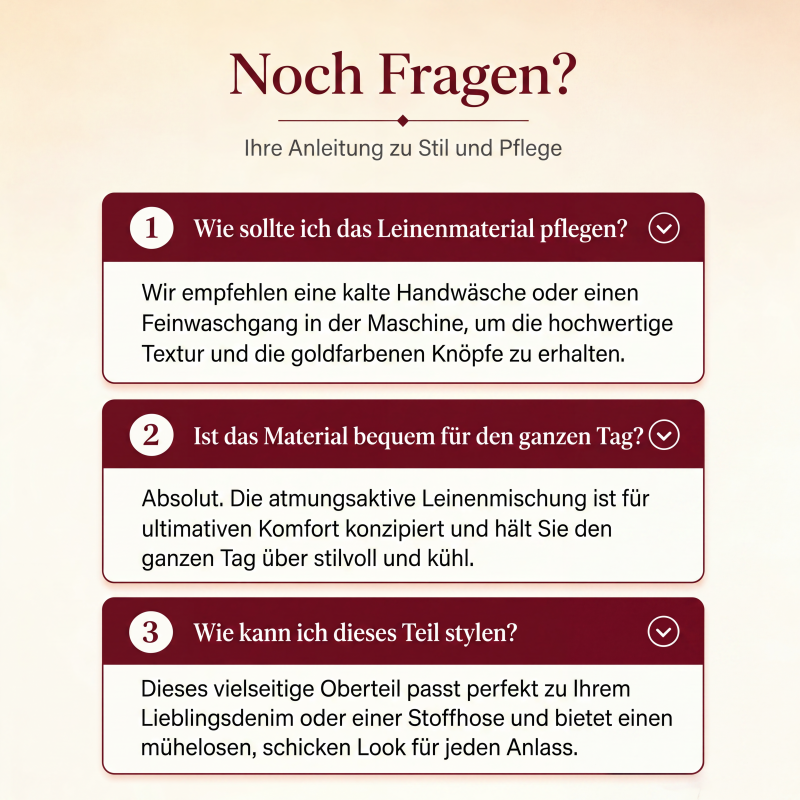 ✨🛍️Neu eingetroffen – Leinen-Oberteil mit lockerer Passform – Luftiger Komfort und klassischer Stil für lässige Tage 🍃