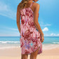 Sommerliches bedrucktes Ozean-Stil Strand-trägerloses Kleid