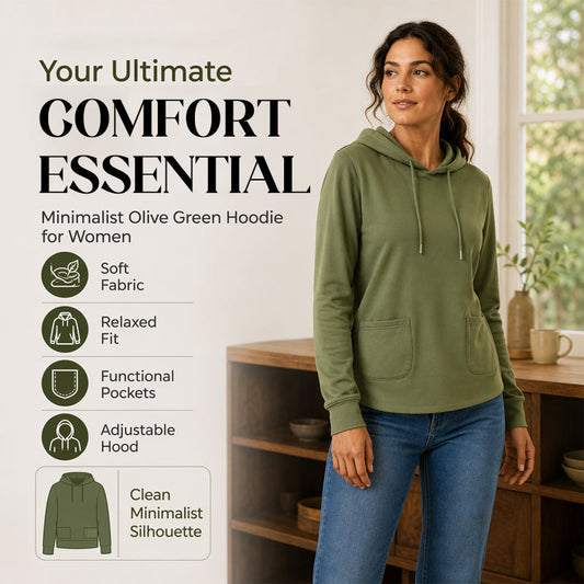 Damen lässiger Hoodie mit Kordelzug und Taschen.
