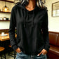 Damen lässiger Hoodie mit Kordelzug und Taschen.