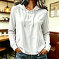 Damen lässiger Hoodie mit Kordelzug und Taschen.