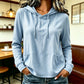 Damen lässiger Hoodie mit Kordelzug und Taschen.