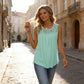 Damen Spitzen-Falten-ärmelloses Tanktop
