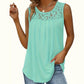 Damen Spitzen-Falten-ärmelloses Tanktop