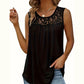 Damen Spitzen-Falten-ärmelloses Tanktop