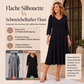 Legeres V-Ausschnitt-Midikleid für Damen