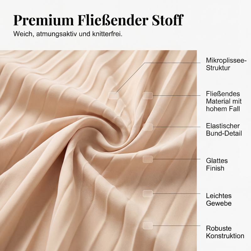 Plissierte Weite-Hosen mit Kordelzugbund