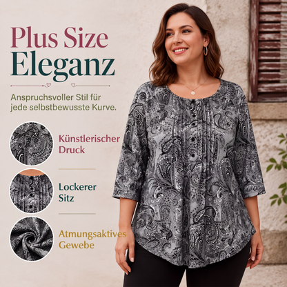 Damen-Bluse in Übergröße mit Paisleymuster