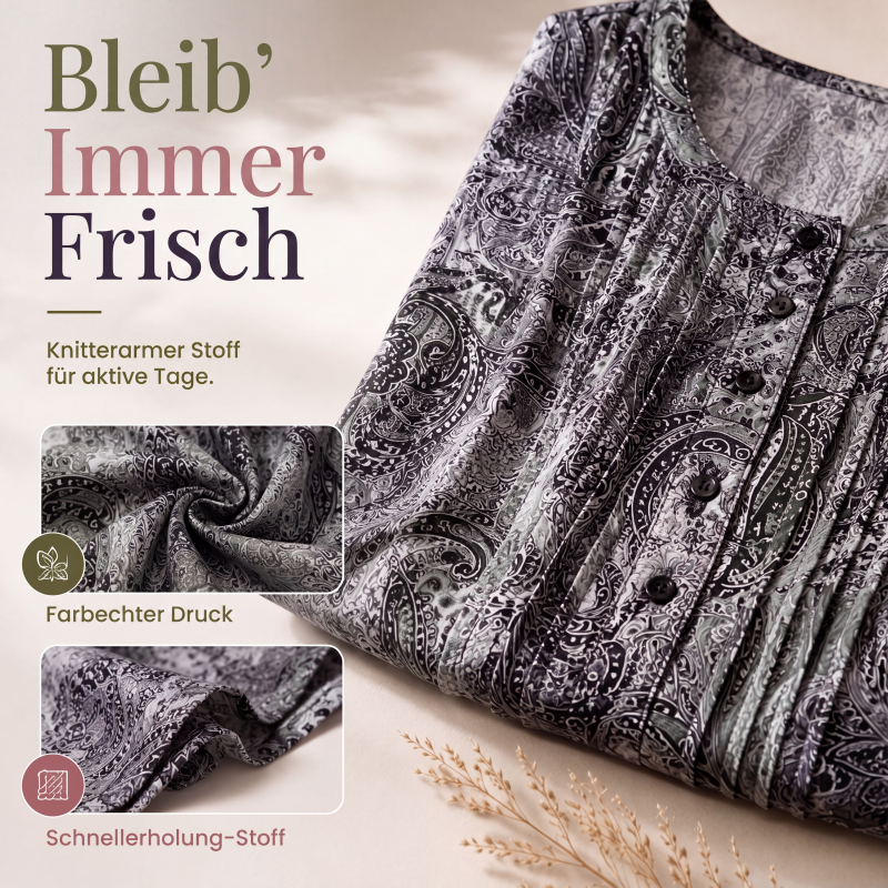 Damen-Bluse in Übergröße mit Paisleymuster