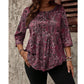 Damen-Bluse in Übergröße mit Paisleymuster