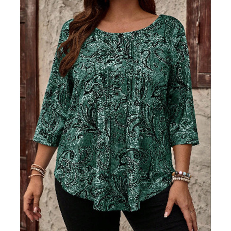 Damen-Bluse in Übergröße mit Paisleymuster