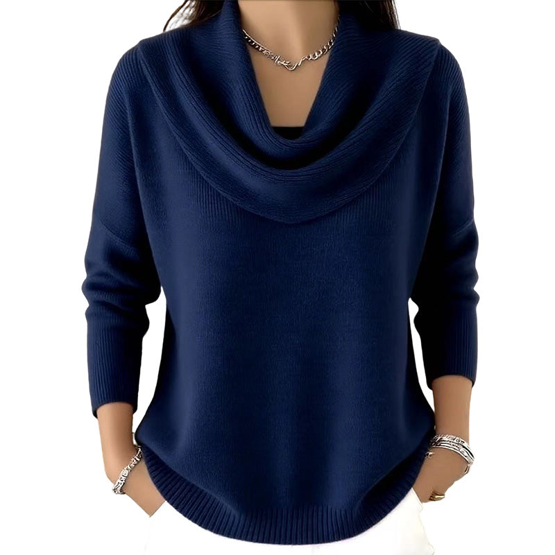 ⭐ Bestseller – Pailletten-Pullover mit elegantem Kragen – weich und wärmend 🧣