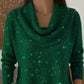 ⭐ Bestseller – Pailletten-Pullover mit elegantem Kragen – weich und wärmend 🧣