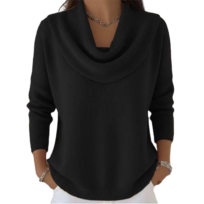⭐ Bestseller – Pailletten-Pullover mit elegantem Kragen – weich und wärmend 🧣