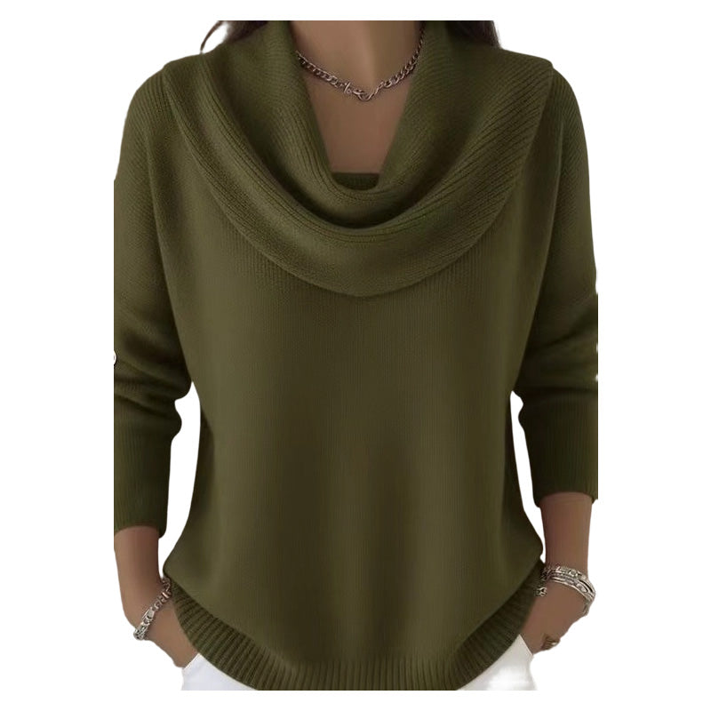 ⭐ Bestseller – Pailletten-Pullover mit elegantem Kragen – weich und wärmend 🧣