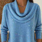 ⭐ Bestseller – Pailletten-Pullover mit elegantem Kragen – weich und wärmend 🧣