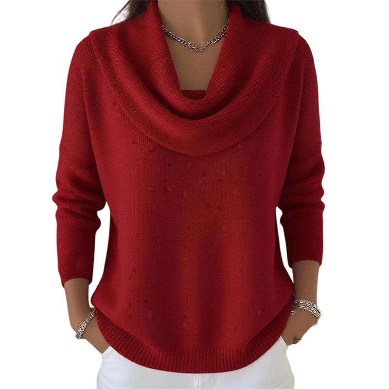 ⭐ Bestseller – Pailletten-Pullover mit elegantem Kragen – weich und wärmend 🧣