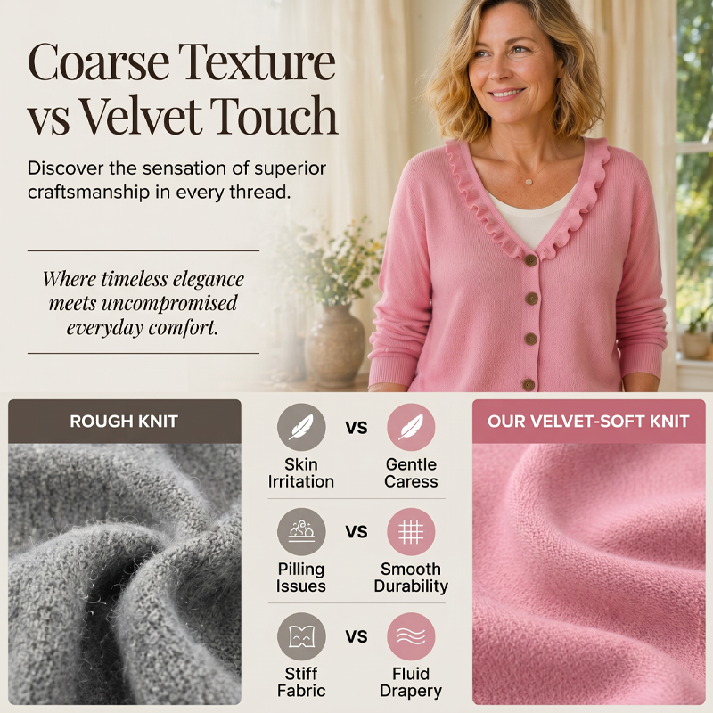 Bestseller🏆👚 Strickcardigan mit Rüschenkragen – Eleganter Fall und ganztägiger Tragekomfort für jeden Look