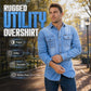 Bestseller🏆👔 Klassisches Baumwollhemd im Denim-Look – lockere Passform und zeitloser Stil für den Alltag