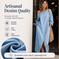 ✨🛍️Neu eingetroffen – Off-Shoulder-Kleid aus Denim – lockere Passform & trendiger Schnitt