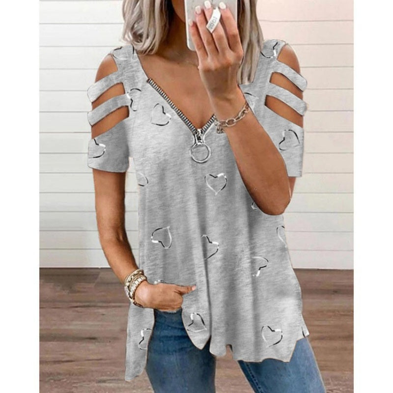 Bestseller💕 Cold-Shoulder-Oberteil – Modischer Ausschnitt & leichte Kombinierbarkeit für jeden Look