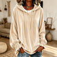 Damen lässiges Samt-Kapuzen-Sweatshirt