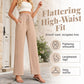 Damen lässige hoch taillierte Weitbein-Hose