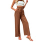 Damen lässige hoch taillierte Weitbein-Hose