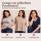 Damen Kurzarm-Oberteil mit V-Ausschnitt und Kreuzdesign