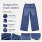 Damen lässige verkürzte Jeans mit geradem Bein