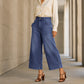 Damen lässige verkürzte Jeans mit geradem Bein