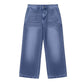Damen lässige verkürzte Jeans mit geradem Bein